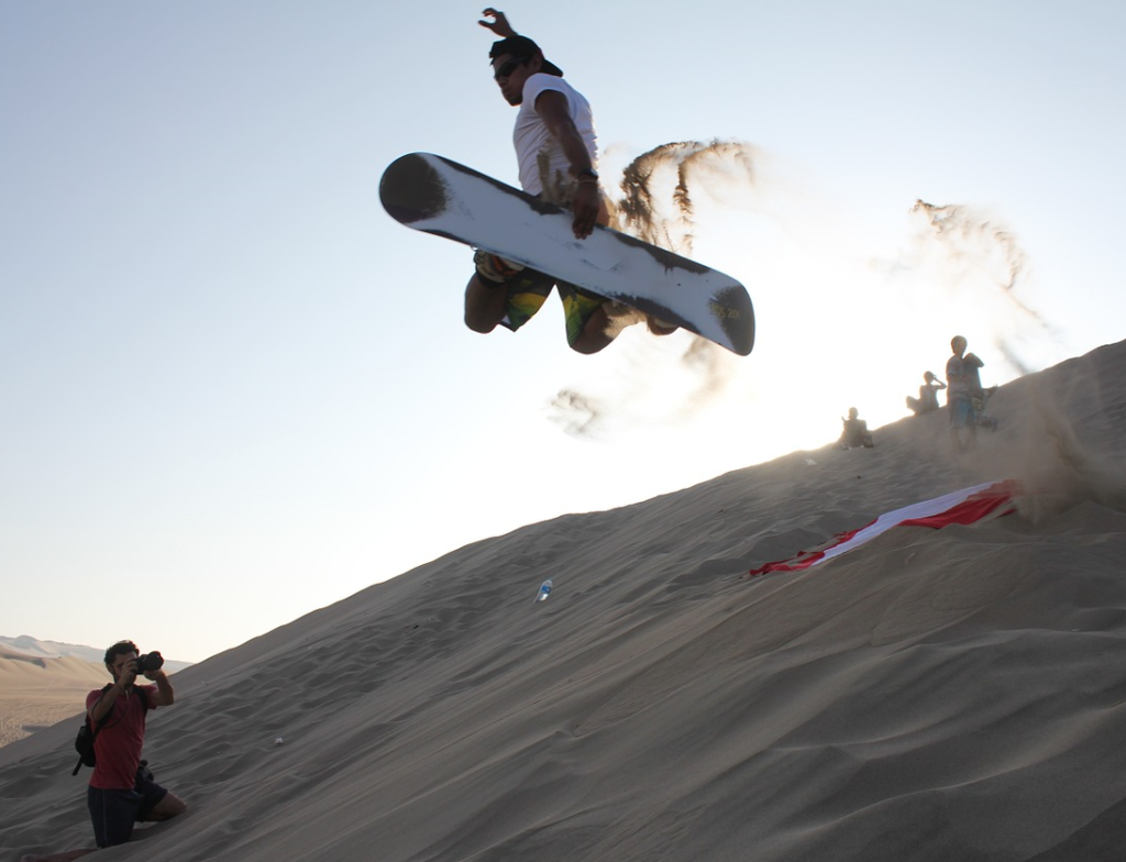 Sand-dunes surfing